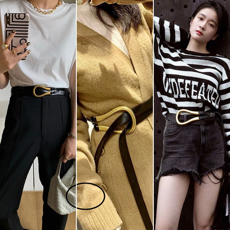 Luxury Designer Belt for Women – U-Shaped Horseshoe Buckle Luxury Designer Belt for Women – U-Shaped Horseshoe Buckle