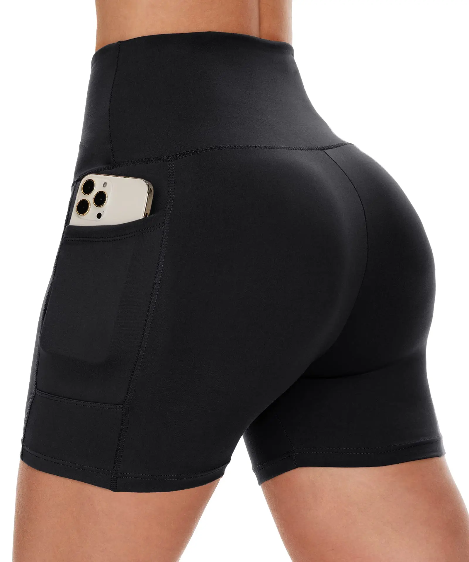 Women’s High-Waisted Pocket Sports Shorts – Quick-Dry, Knee-Length, All-Season Comfort Women’s High-Waisted Pocket Sports Shorts – Quick-Dry, Knee-Length, All-Season Comfort