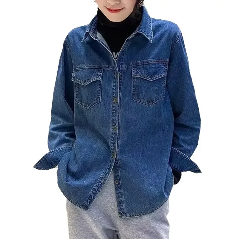 Vintage Washed Long Sleeve Denim Shirt Vintage Washed Long Sleeve Denim Shirt