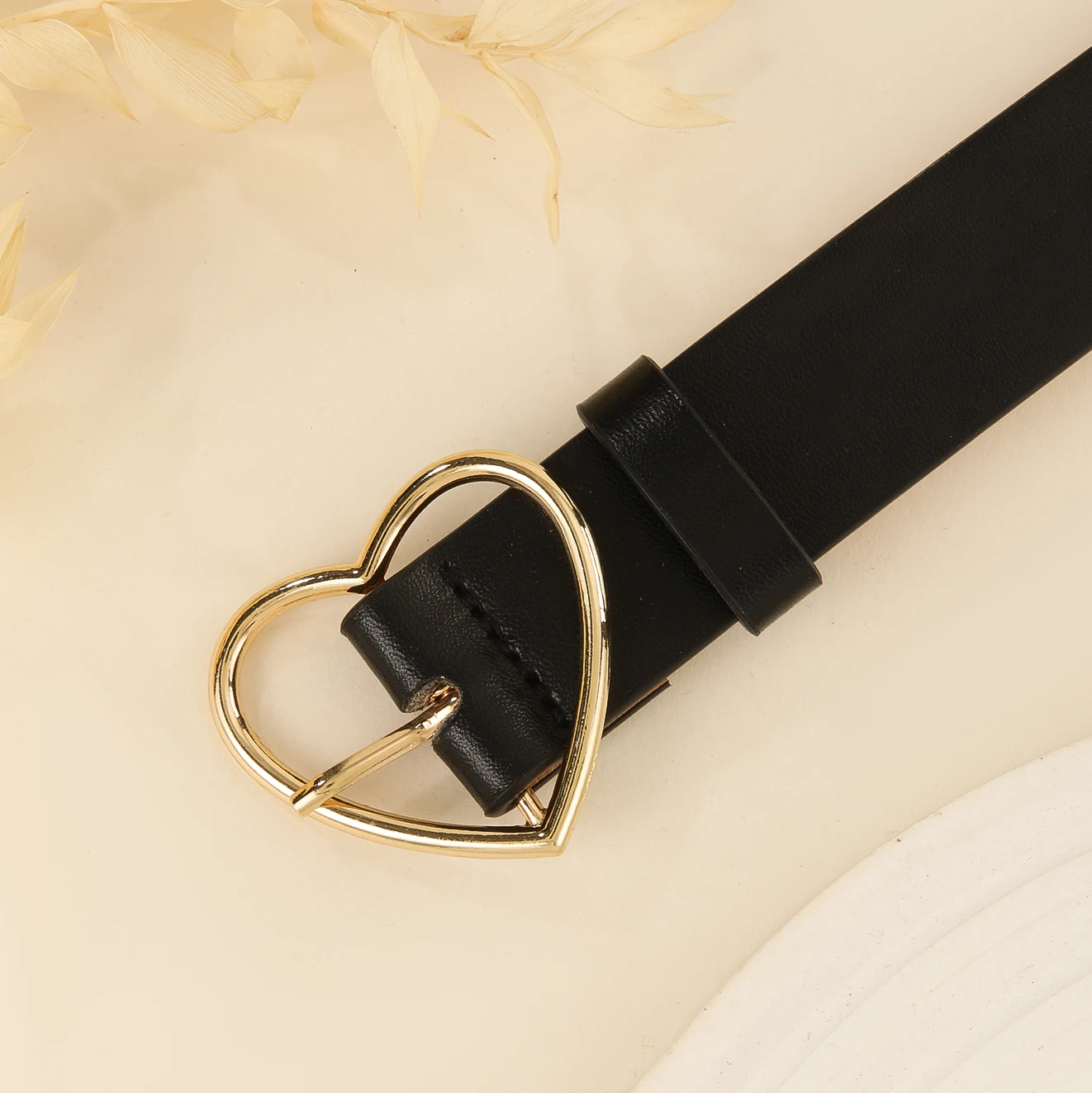 Y2K Heart Buckle Genuine Leather Belt Y2K Heart Buckle Genuine Leather Belt